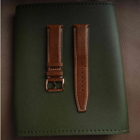 【Tanneries HAAS】Luxury Brown Italian Leather Strap