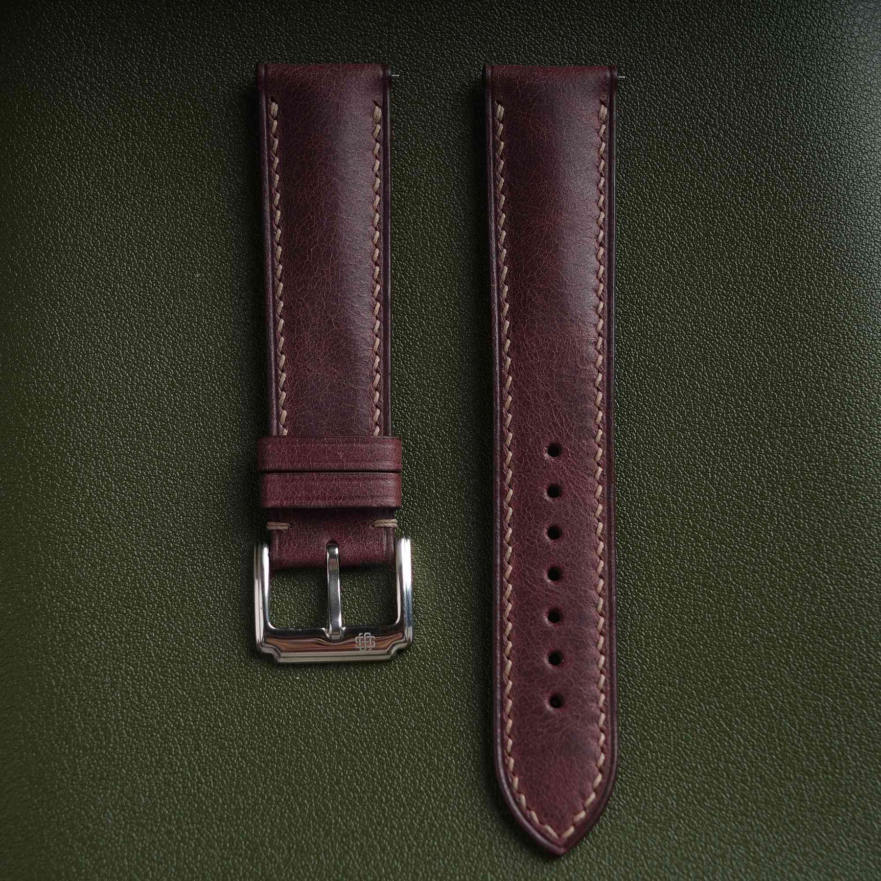 【Tuscania】Wine Red Italian Cowhide Strap