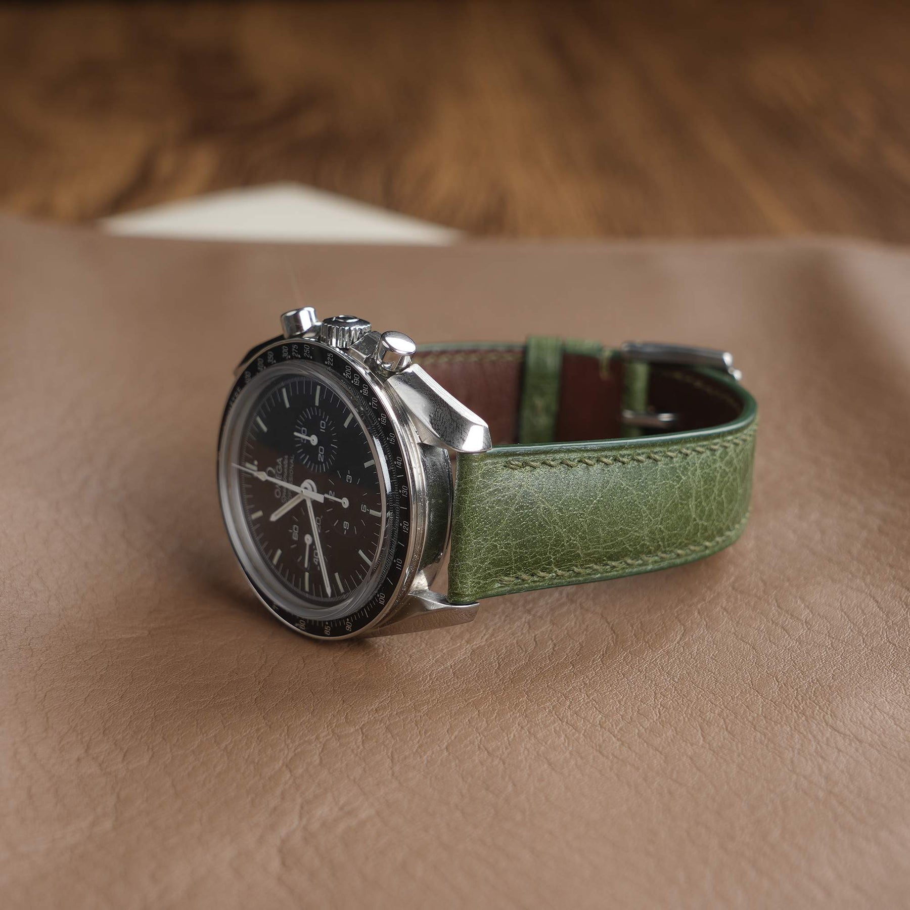 【Tuscania】Olive Italian Cowhide Strap