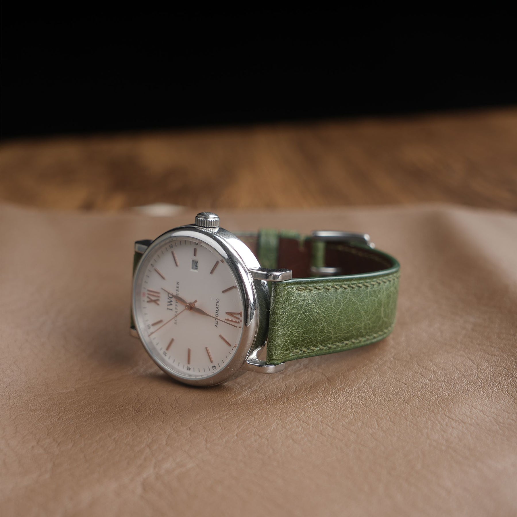 【Tuscania】Olive Italian Cowhide Strap