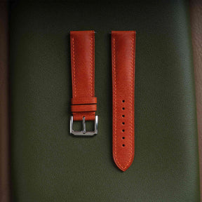 Tuscania Orange Italian Goat Strap