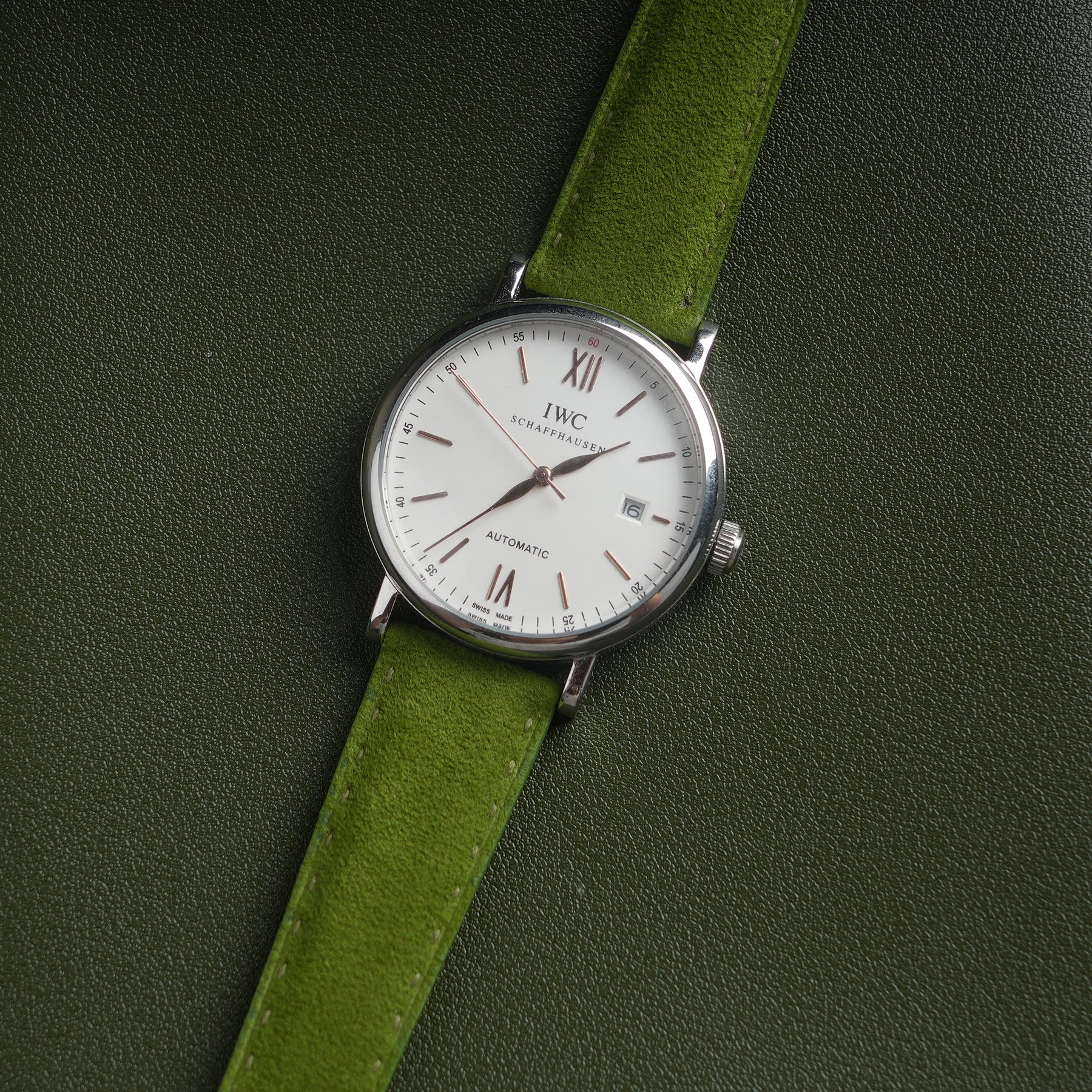 Alcantara® Racing Green Watch Strap