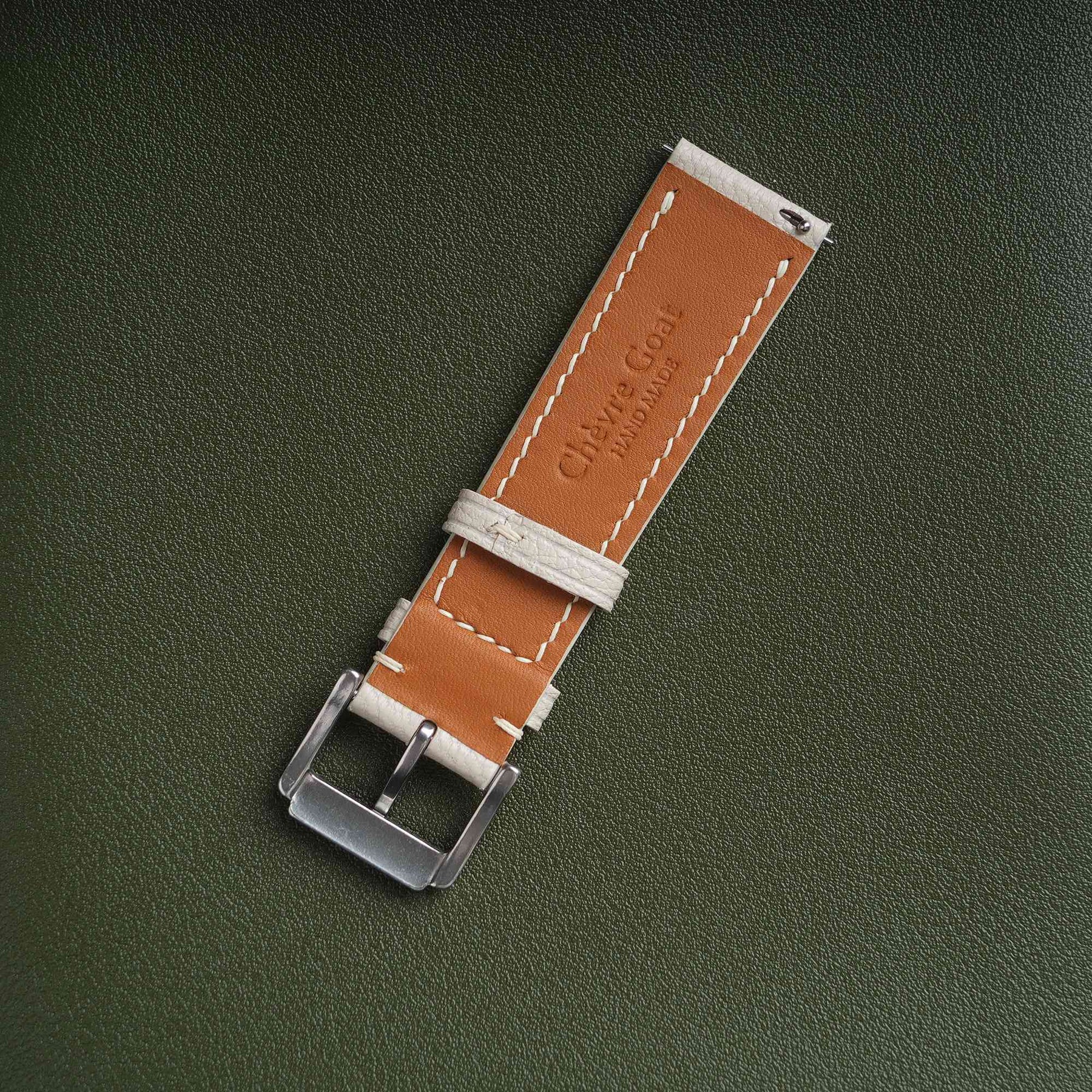 【Saffiano】Blanc French Goatskin Strap