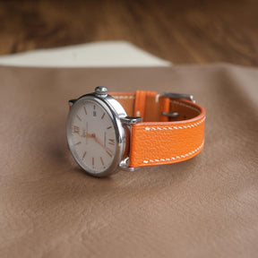 【Saffiano】Orange French Goatskin Strap