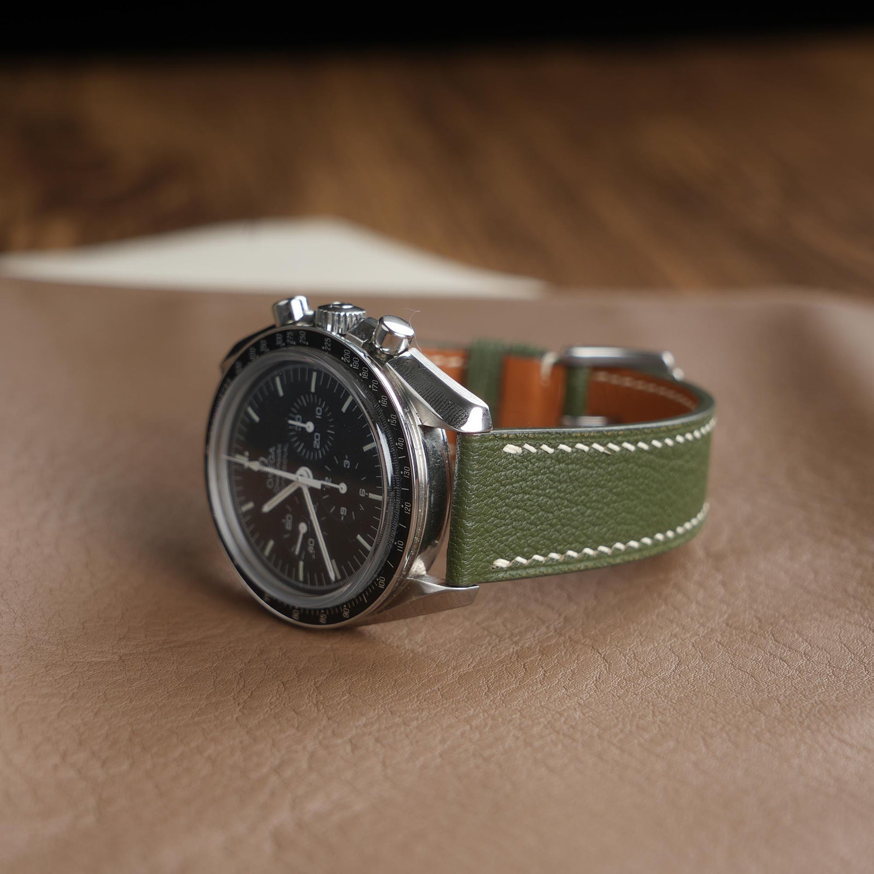 【Saffiano】Pine French Goatskin Strap