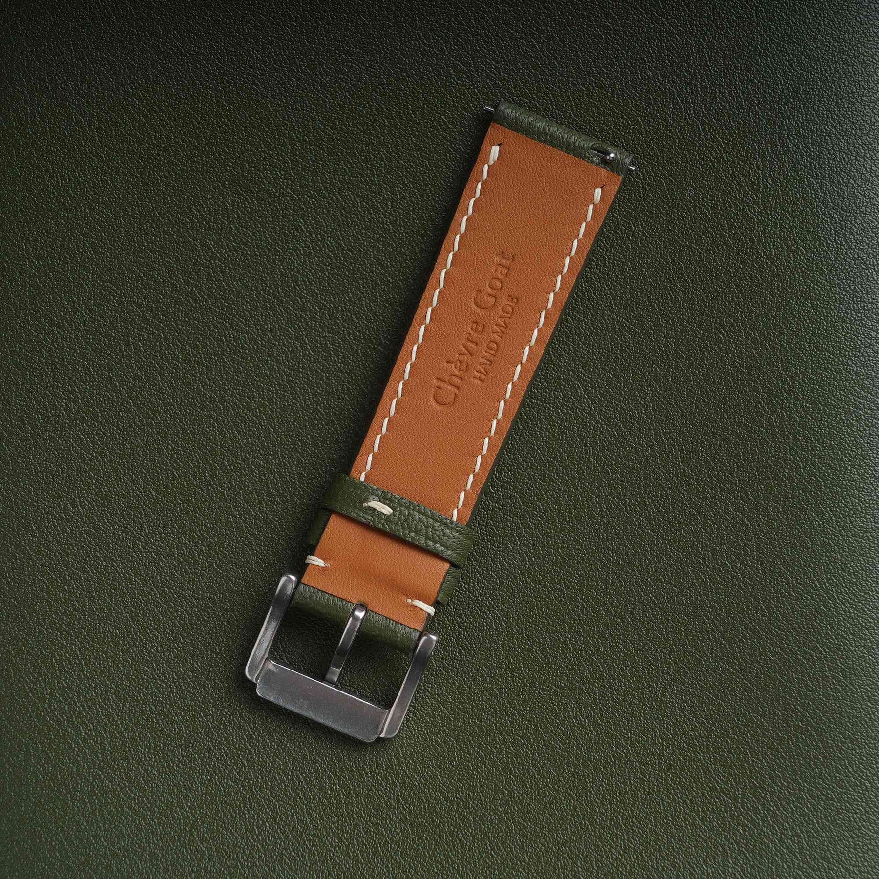 【Saffiano】Pine French Goatskin Strap