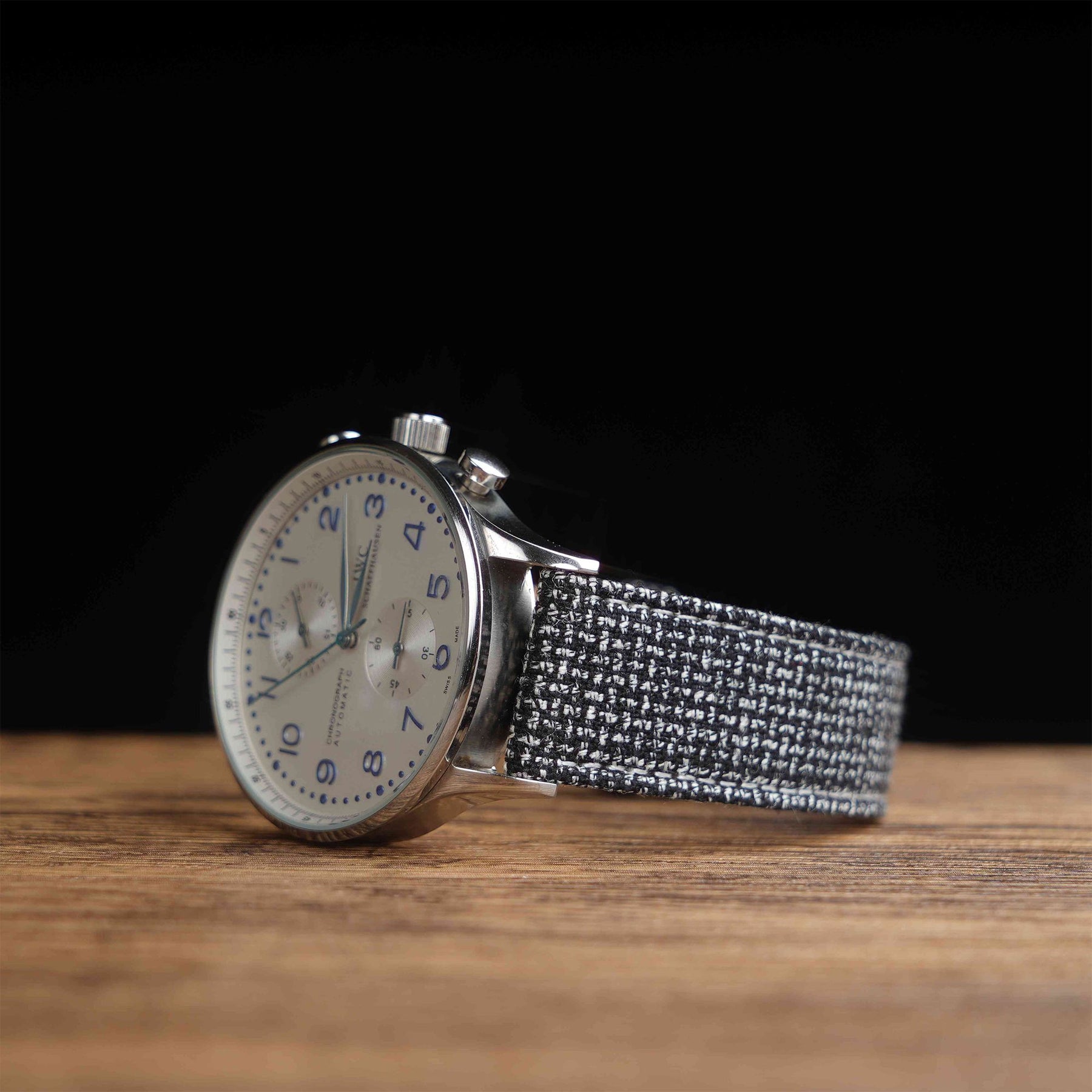 Grey T-Herringbone Watch Strap
