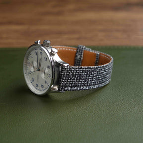 Grey T-Herringbone Watch Strap