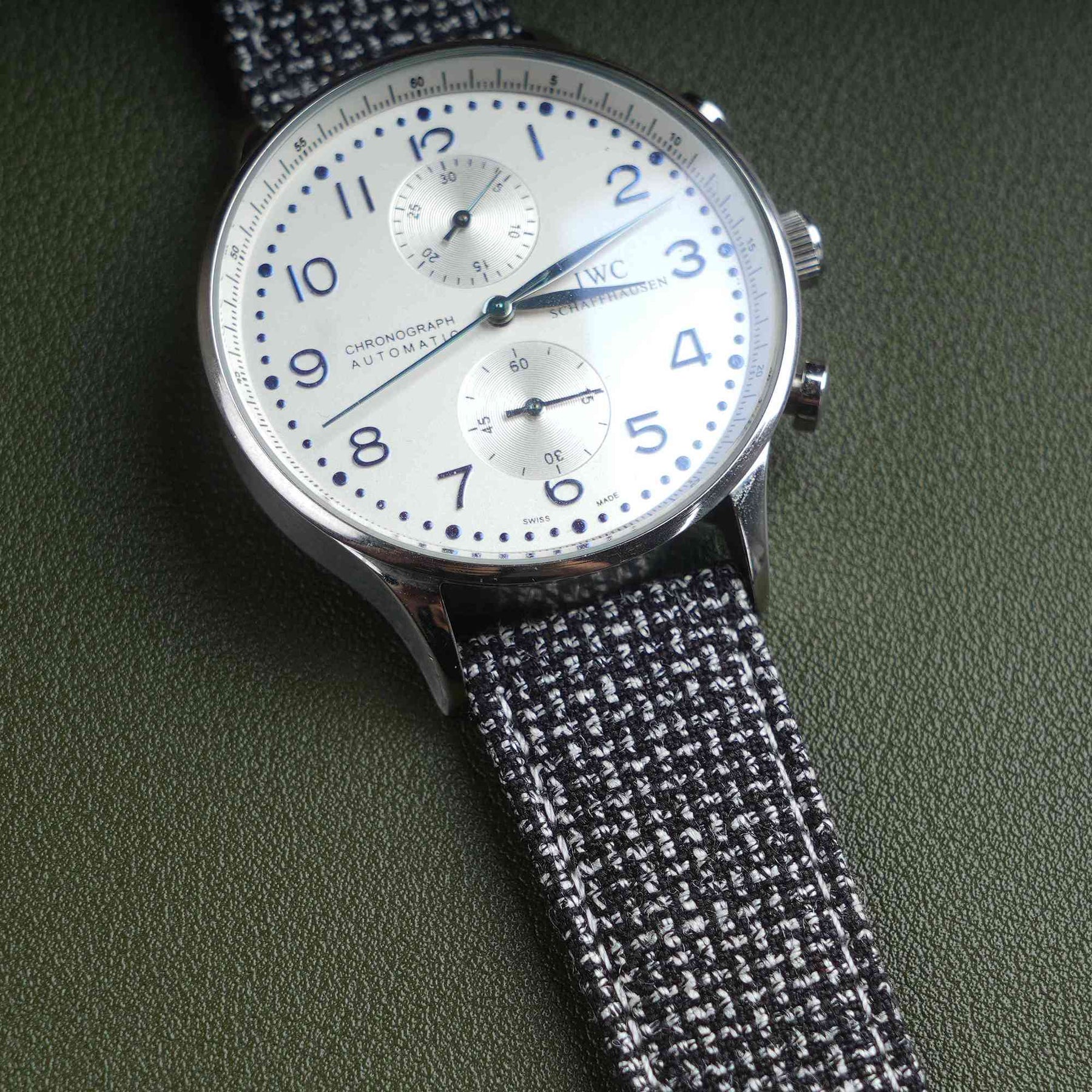 Grey T-Herringbone Watch Strap