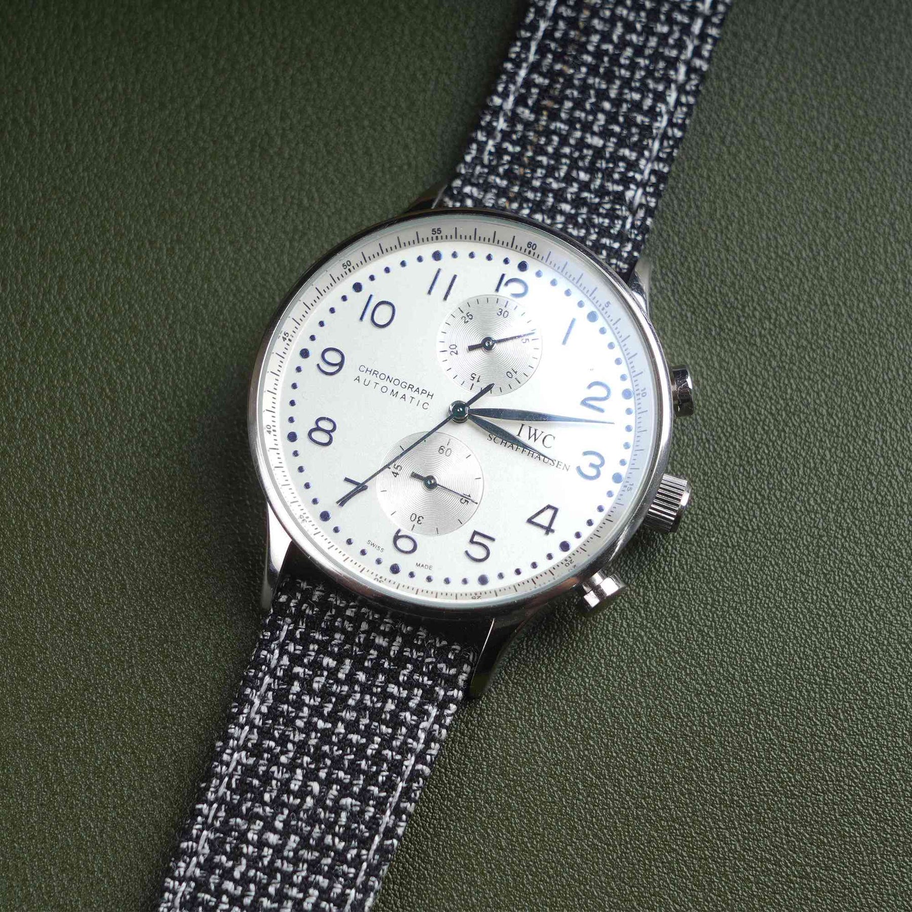 Grey T-Herringbone Watch Strap