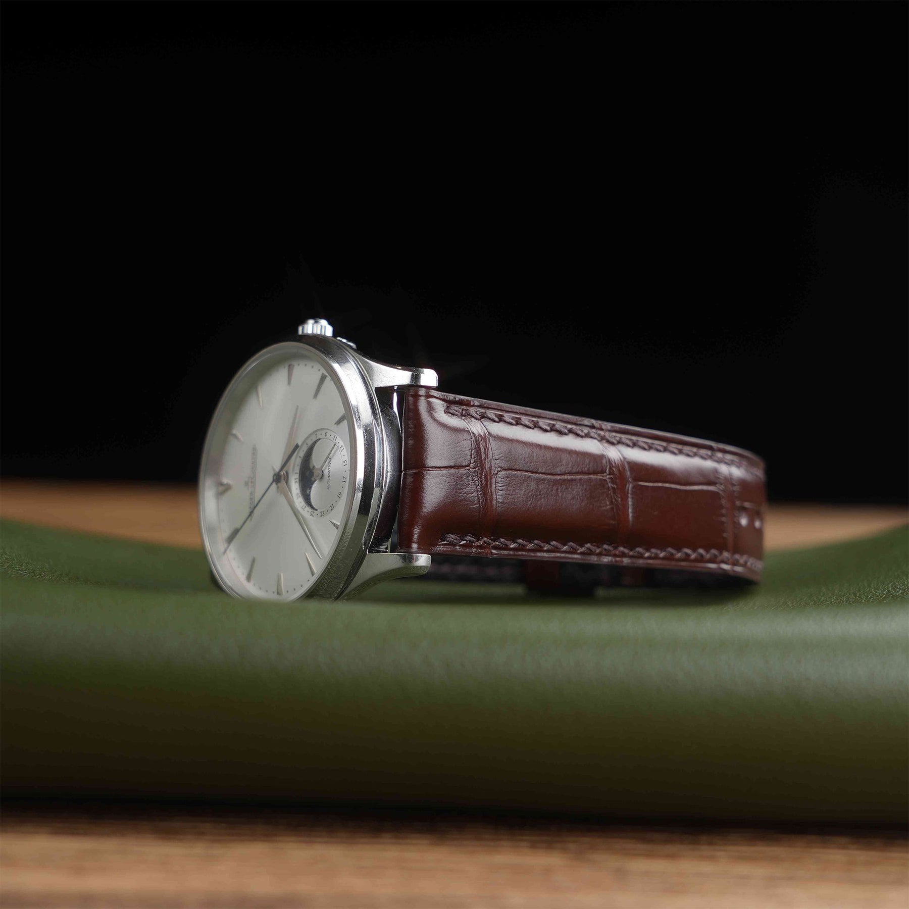 【Mississippi Alligator】Double-side Matte Dark Brown Belly Prestige Strap - AB055