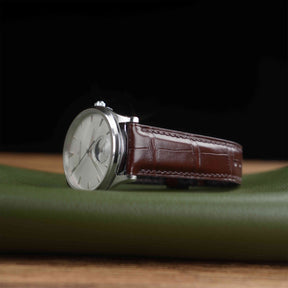 【Mississippi Alligator】Double-side Matte Dark Brown Belly Prestige Strap - AB055
