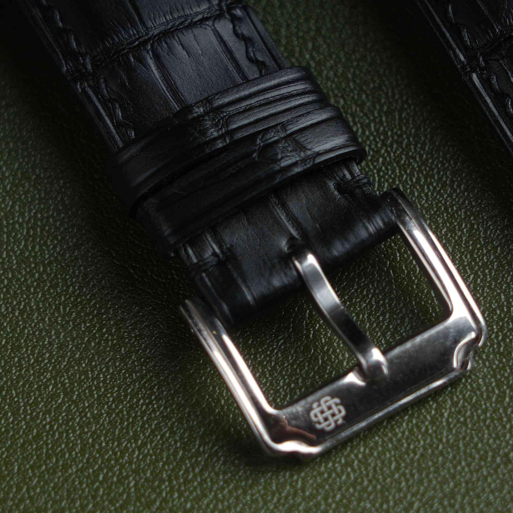 【Mississippi Alligator】Double-side Matte Black Belly Prestige Strap - AB001