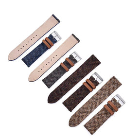 (NEW IN Tweed Collection) Army Green Herringbone watch bands