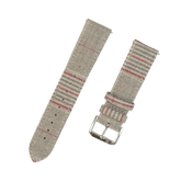 Beige and Red Striped Watch Band