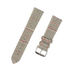 (Bespoke Item) Beige & Red British Royal I Strap
