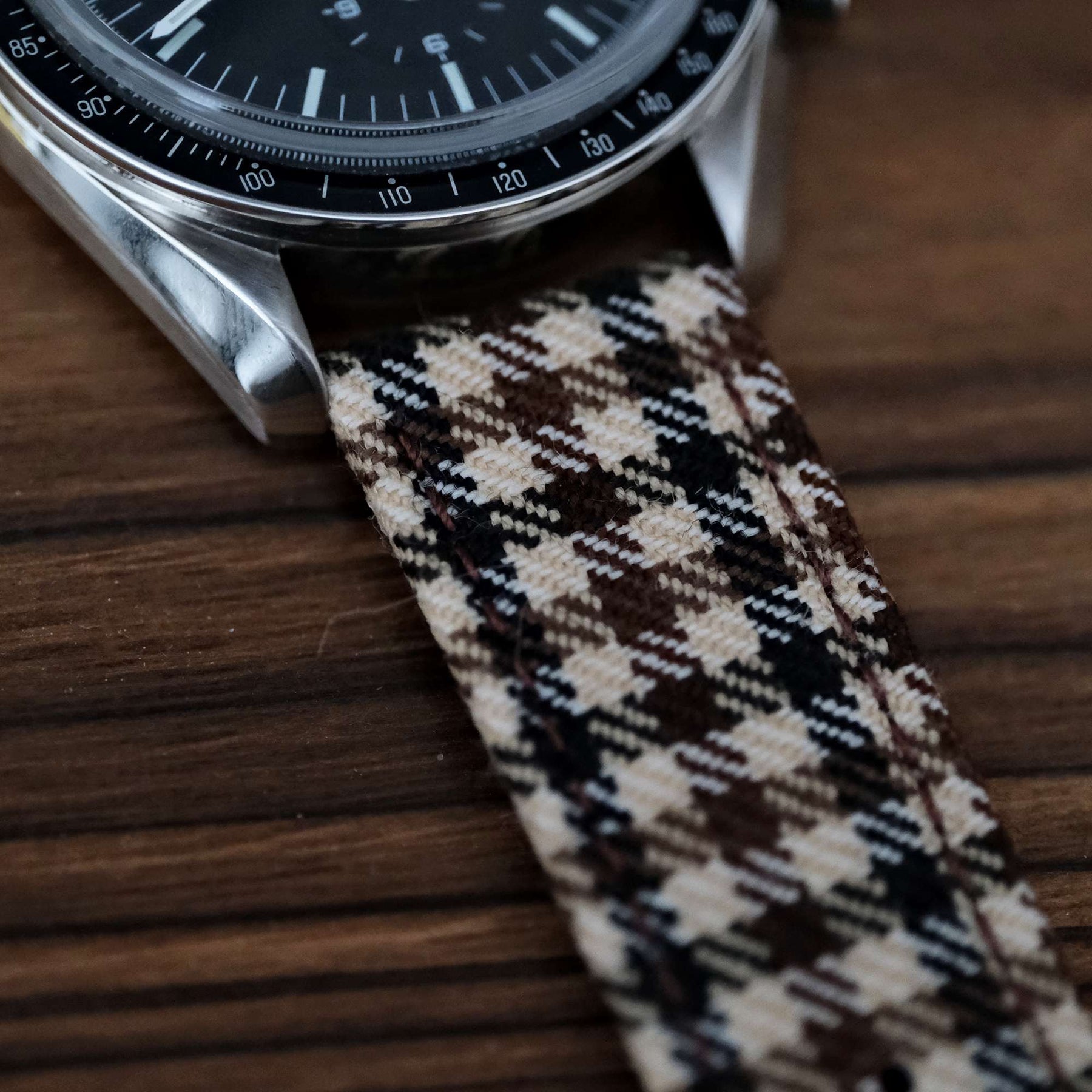 Walnut English Suiting Windowpane Strap