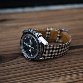 Walnut English Suiting Windowpane Strap