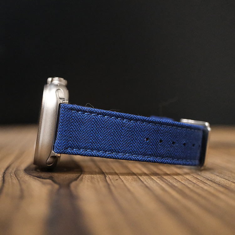 Navy Blenheim Herringbone Apple Strap