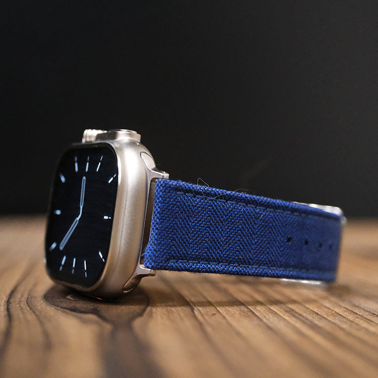 Navy Blenheim Herringbone Apple Strap