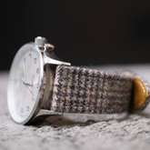 Steel Grey Checked Luxury English Flannel Strap