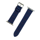 Dark Blue and Coral Diffused Stripe Apple Watch Band