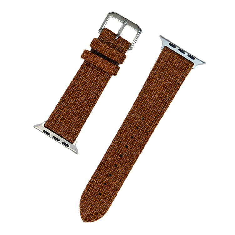 Brown Woven Texture Apple Watch Band