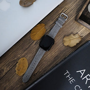 Gray T-striped Apple Watch Band