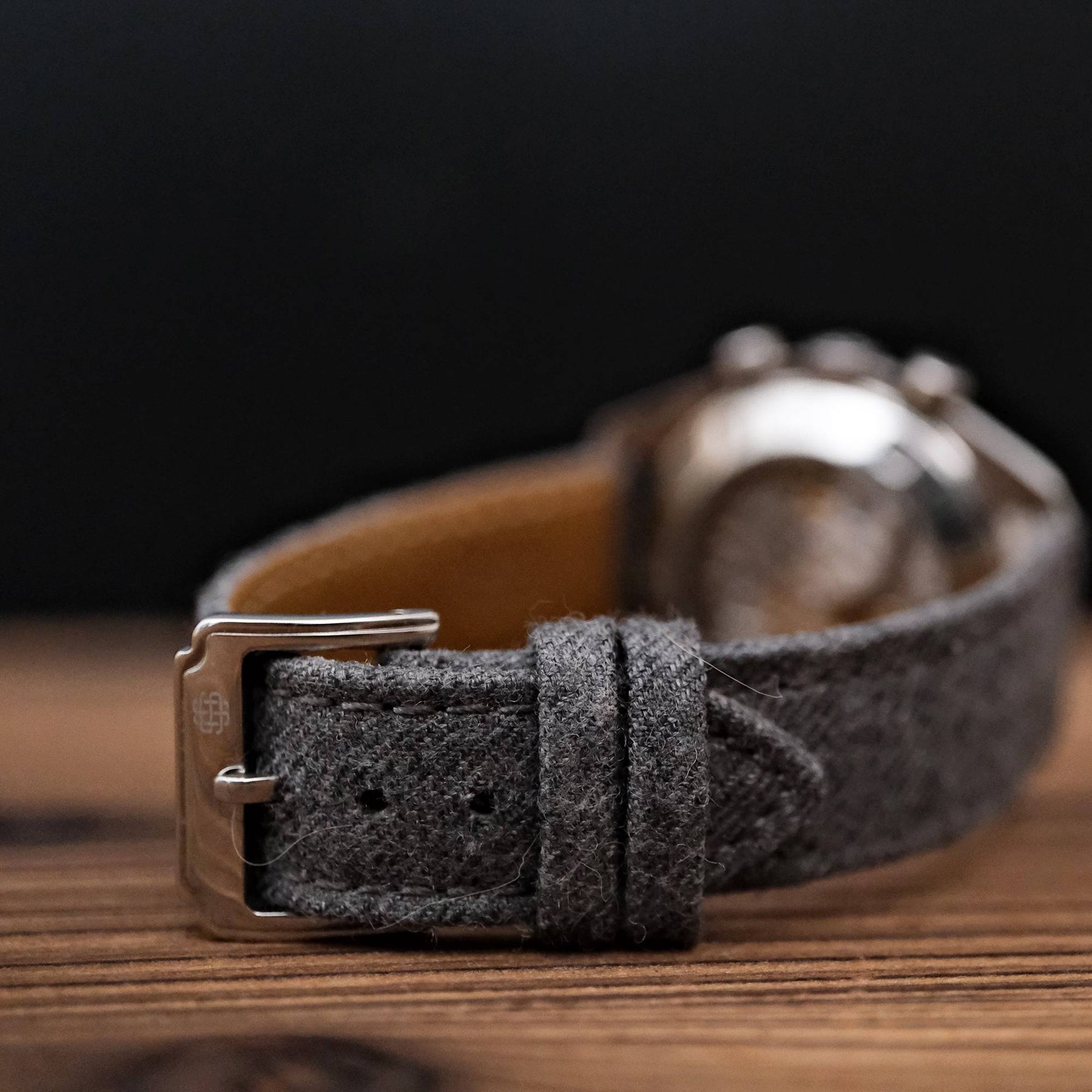 (Flannel Collection) Grey Luxury English Flannel Strap