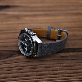 (Flannel Collection) Grey Luxury English Flannel Strap