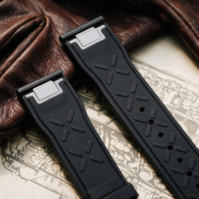 【IWC Pilot】Soft-Touch Premium Rubber Black Strap