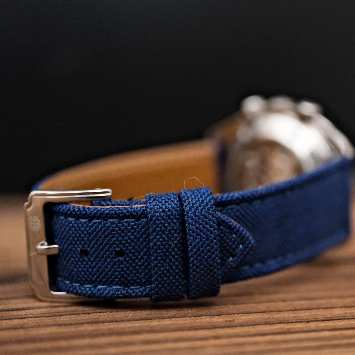 Navy Blenheim Herringbone Strap