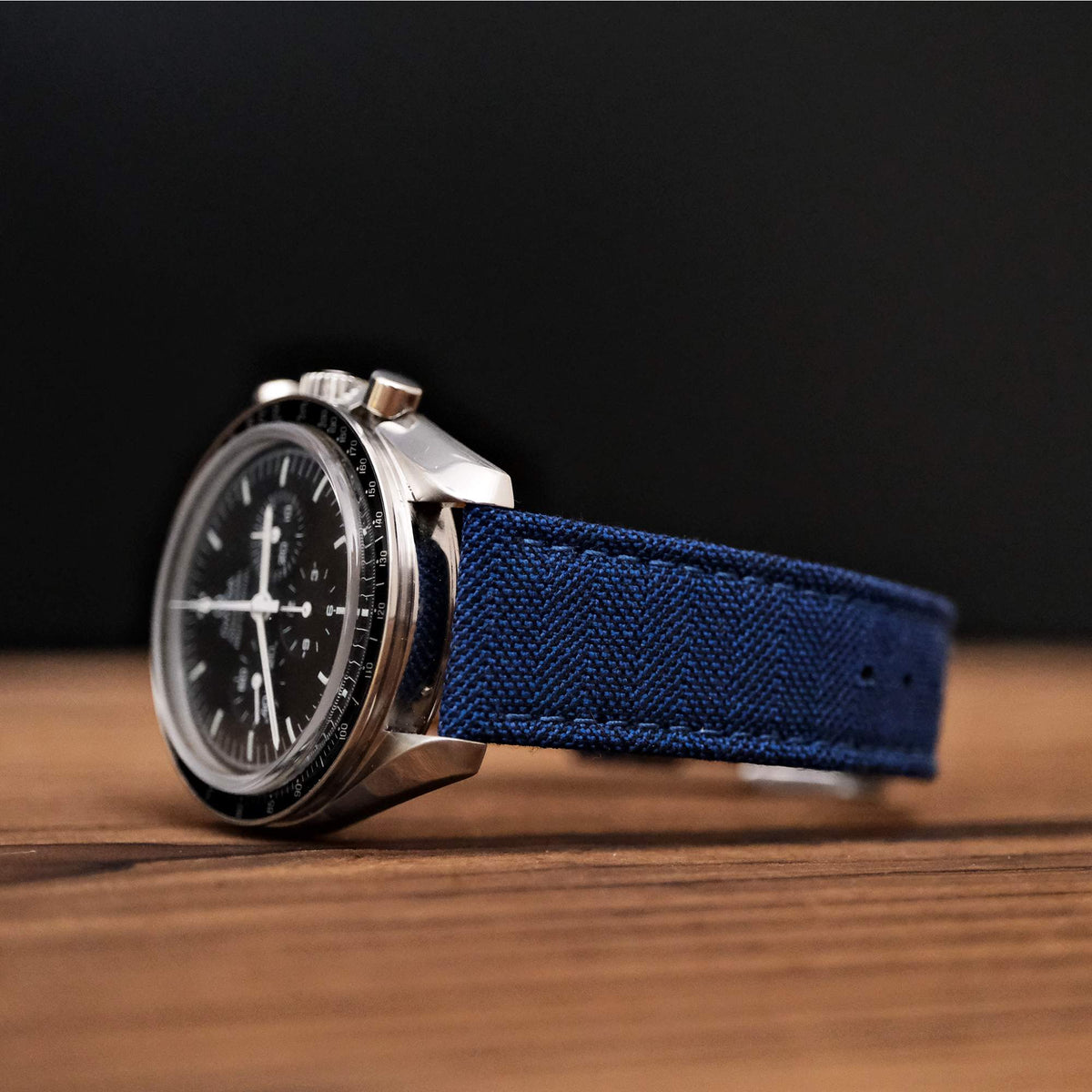Navy Blenheim Herringbone Strap