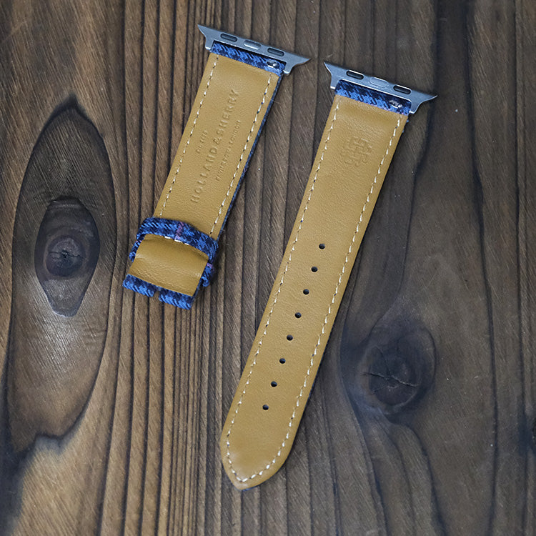 Navy English Suits Windowpane Apple Strap