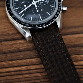 (Flannel Collection) Dark Brown Flannel Watch Strap