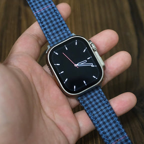 Navy English Suits Windowpane Apple Strap