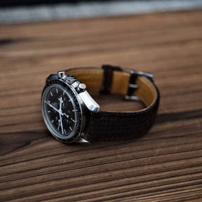 (Flannel Collection) Dark Brown Flannel Watch Strap