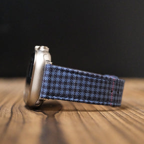 Navy English Suits Windowpane Apple Strap