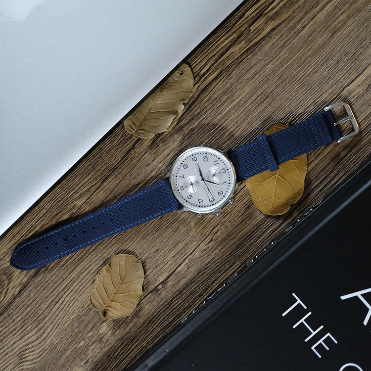 French Blue Nailhead Pattern Watch Band