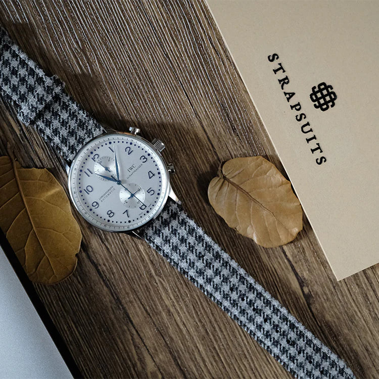 (Bespoke Item) Grey Crown Classic Houndstooth Strap