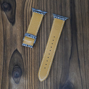 Black and White Prince Plaid Apple Strap