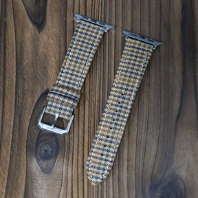 Khaki Windowpane Wool Apple Strap