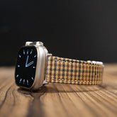 Khaki Windowpane Wool Apple Strap