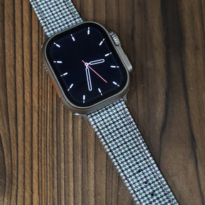 Olive Country Tweed Houndstooth Apple Strap