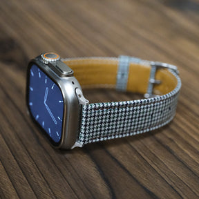 Olive Country Tweed Houndstooth Apple Strap