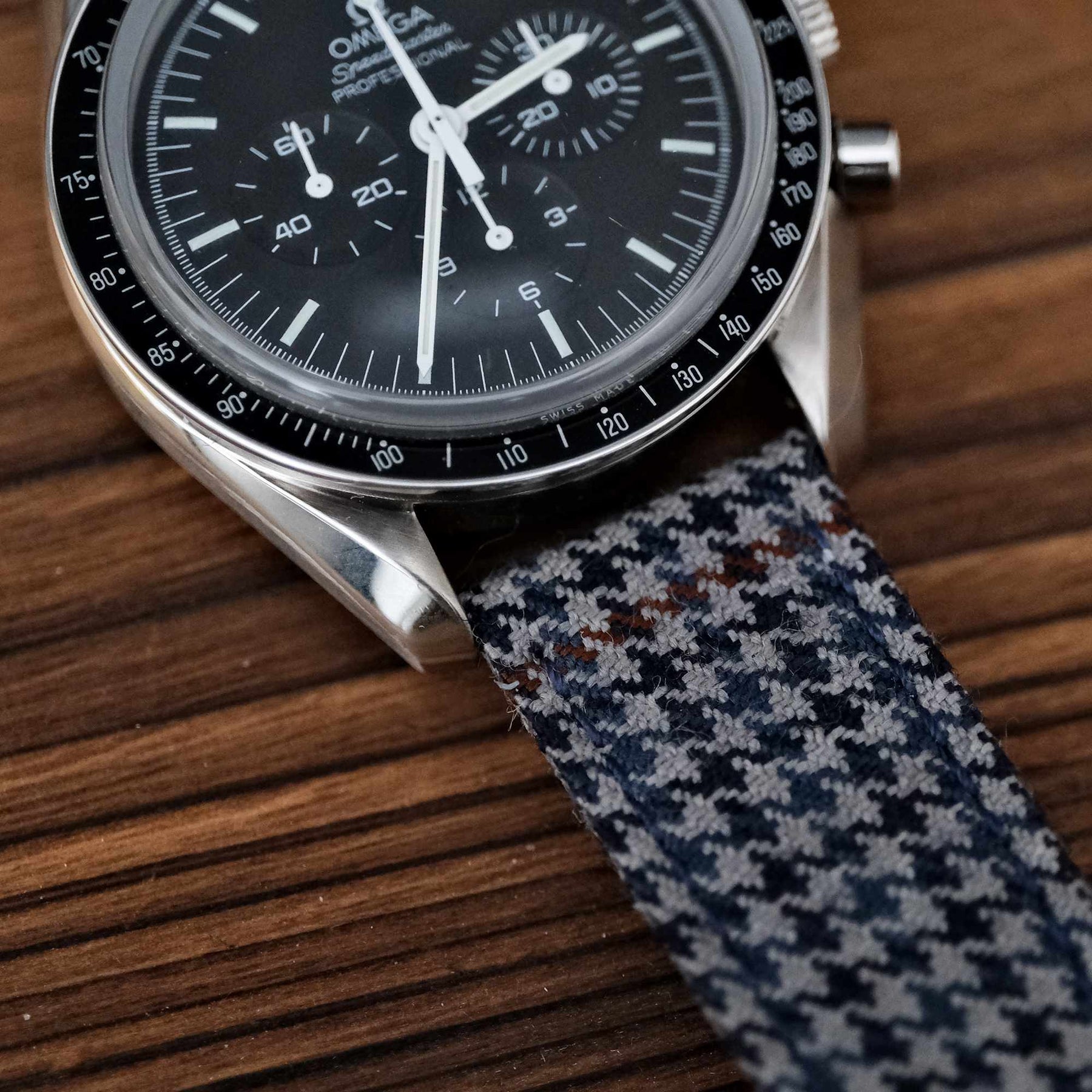 Blue Windsor Houndstooth Strap