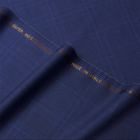 (Bespoke) Navy Prince of Wales wool fabric - VITALE BARBERIS CANONICO