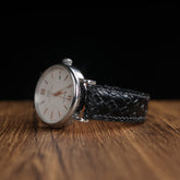 Treccia Black Italian Calfskin Strap