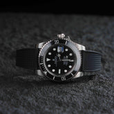 【WAFFLE-FKM】Space Black DAI-EL™ Iconic Rubber Strap