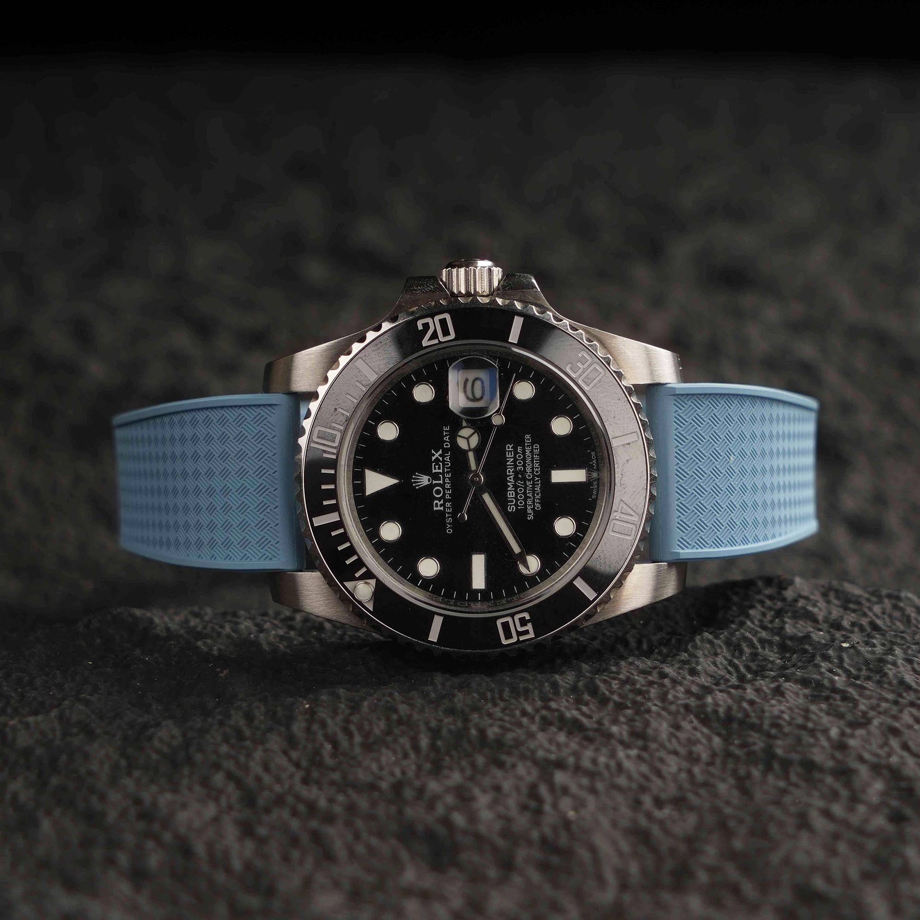 【WAFFLE-FKM】Sky Blue DAI-EL™ Iconic Rubber Strap